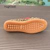Fashion Pink Leopard Print Moccasins Woman Soft Pebble Sole Loafers Ladies Fashion Horse Hair Slip-on Flat Shoes Plus Size