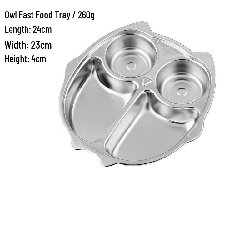 ZISIZ 304 Stainless Steel Kids Meal Tray