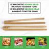 Bamboo Food Clamps With Magnetic Design For Safe And Easy Food Serving
