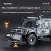 1:24 Spinosaurus Armored Vehicle Off Road SUV Diecast Model Alloy Metal Police Sound & Light Series Collection Hobbies Ornament