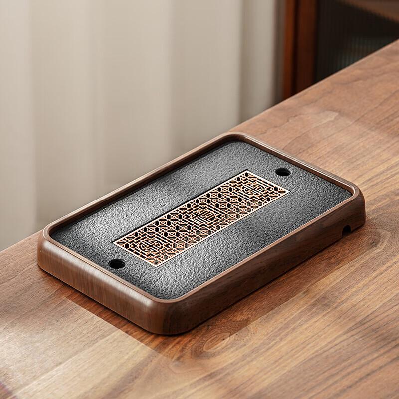 Chinese Gongfu Tea Tray with Drawer Drainage