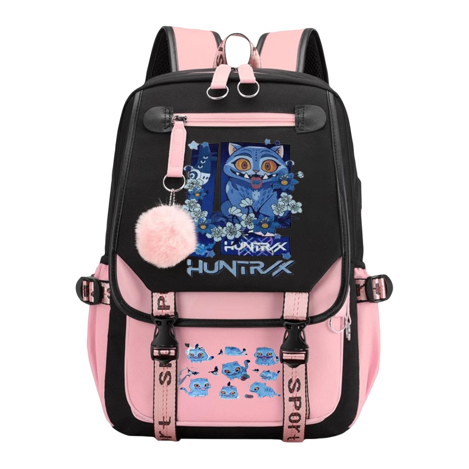 

Cartoon Anime Character Trend School Bag, Large Capacity, Fashion Bag For Boys And Girls One Size чёрный