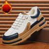 Winter Übergröße Warme Herrenschuhe Gepolsterte Low-Top Arbeitsstiefel Herren Casual Trendschuhe Sneakers Sportschuhe aus Baumwolle Bequeme Vielseitige Schuhe