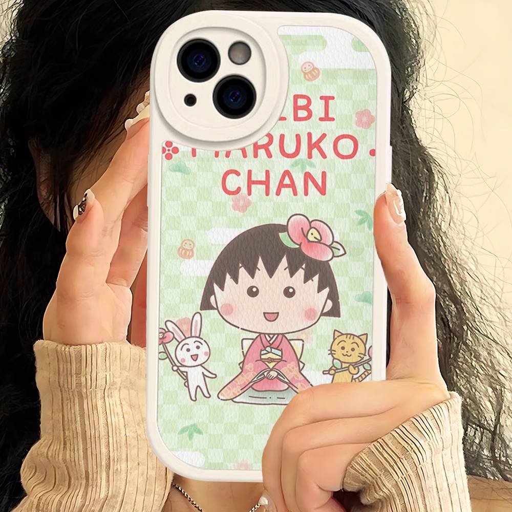 

Чехол для телефона Catoon Chibi M-Maruko ChanS для IPhone 16 15 14 13 12 11 Pro Max Plus Ударопрочный кожаный чехол iphone 13promax