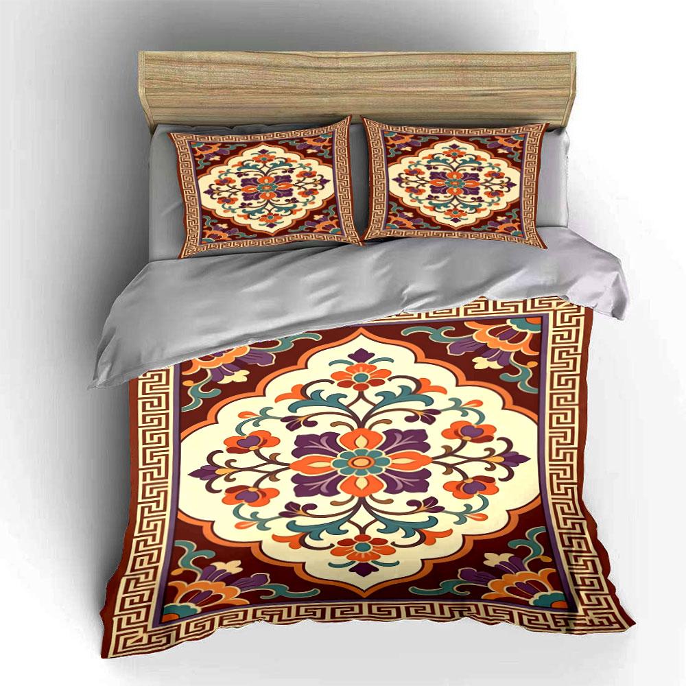 Floral and geometric design. Bedding sets Duvet cover sets Duvet covers Pillowcases(1 * Duvet Cover 2 * Pillowcases, without duvet insert)