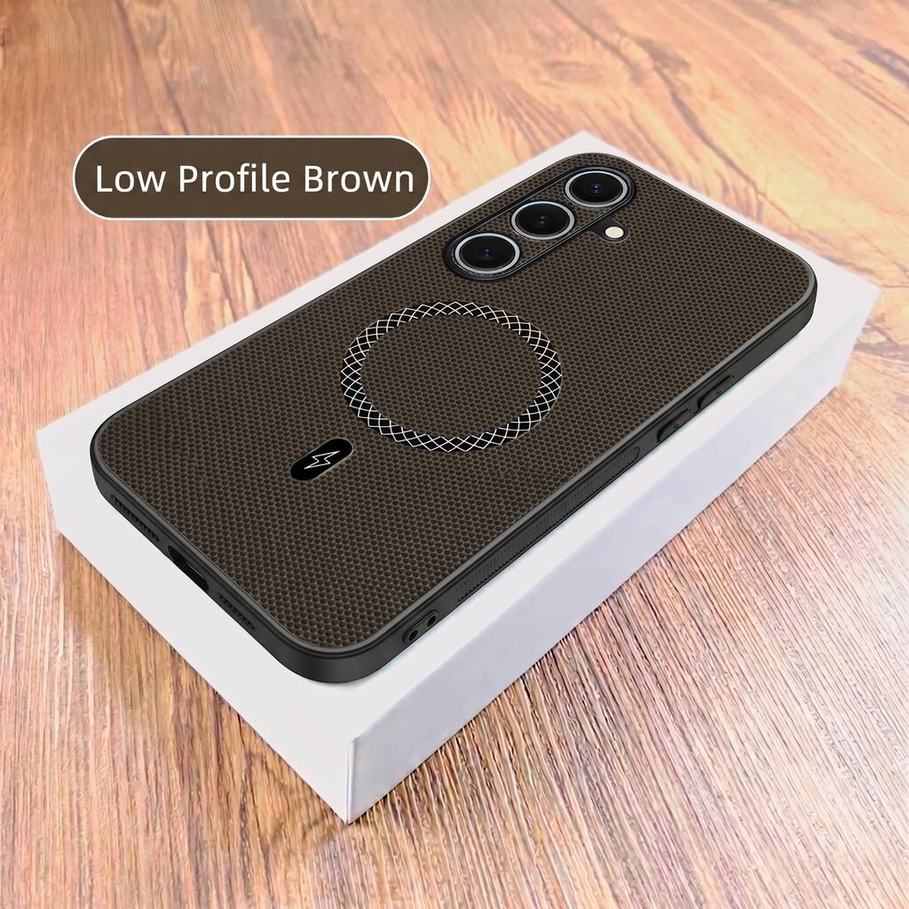 Luxury 3D Leather Texture Magnetic Wireless Charging Case for Samsung Galaxy S26 S25 S24 S23 Ultra FE plus A57 A56 A35 A17 Cover
