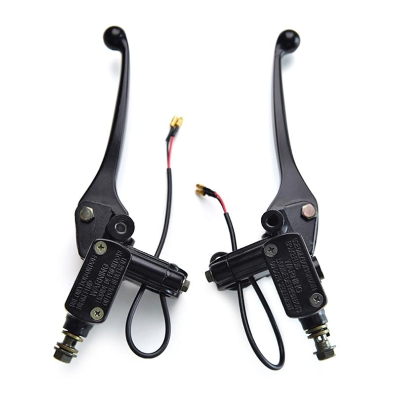 Left / Right Black 7/8''Handlebar Master Cylinder Reservoir Brake Lever for Motorcycle ATV Pit Bike
