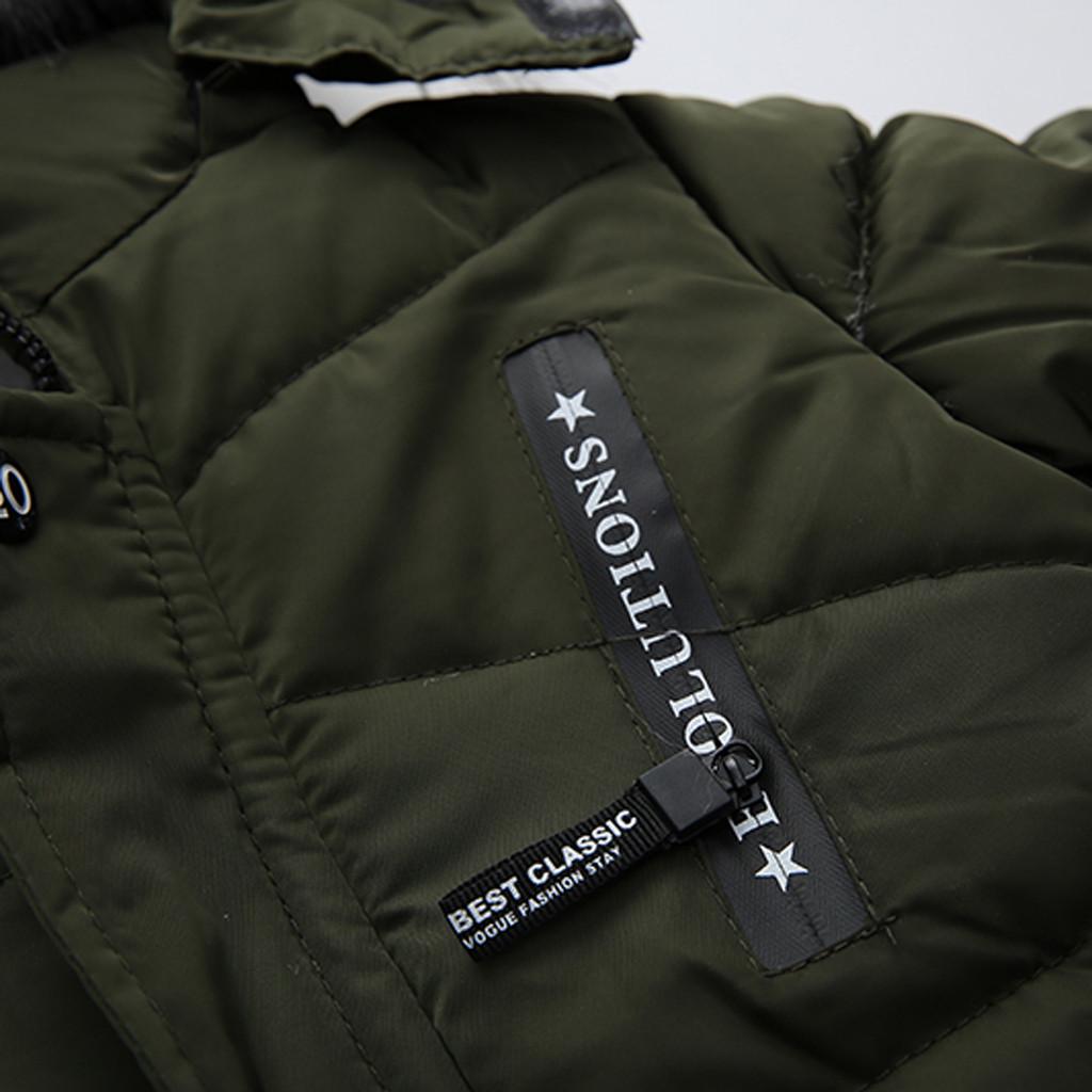 Módní kabát Dětská zimní bunda Kabát Chlapecká bunda Teplé dětské oblečení s kapucí