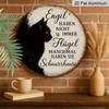 2D Flat, 1pc Round German Aluminum Hanging Sign, Featuring a Vintage Decorative Plaque with the Phrase "Angels Don't Have Wings, Sometimes They Have