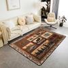 Erosebridal Rustic Cabin Lodge Area Rug 6'6" x 4'11" for Bedroom Living Room Playroom,Hunting Bear Deer Carpet,Southwestern Aztec Decorative