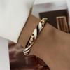 Gold Plated Enamel Wide Bangle Drip Oil Finish Wrist Jewelry Bangle Bracelet  Party Daily Wear
