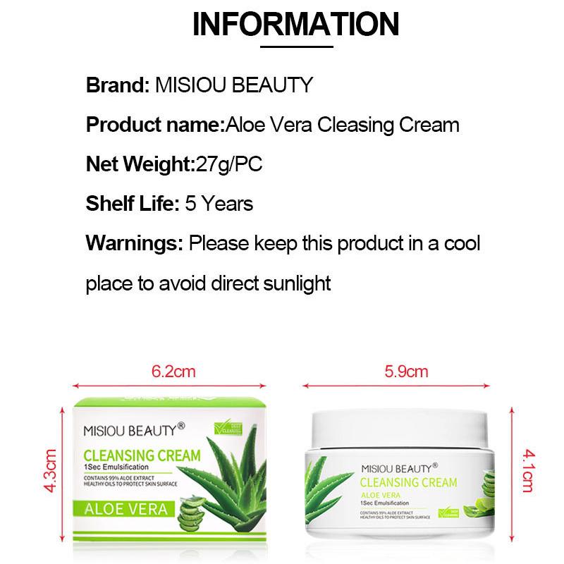 Misiou Beauty Gentle and Deep Clean, Translucent Skin, Hydrating, Moisturizing, Tightness, Refreshing Face, Lip, Makeup Removal Cream