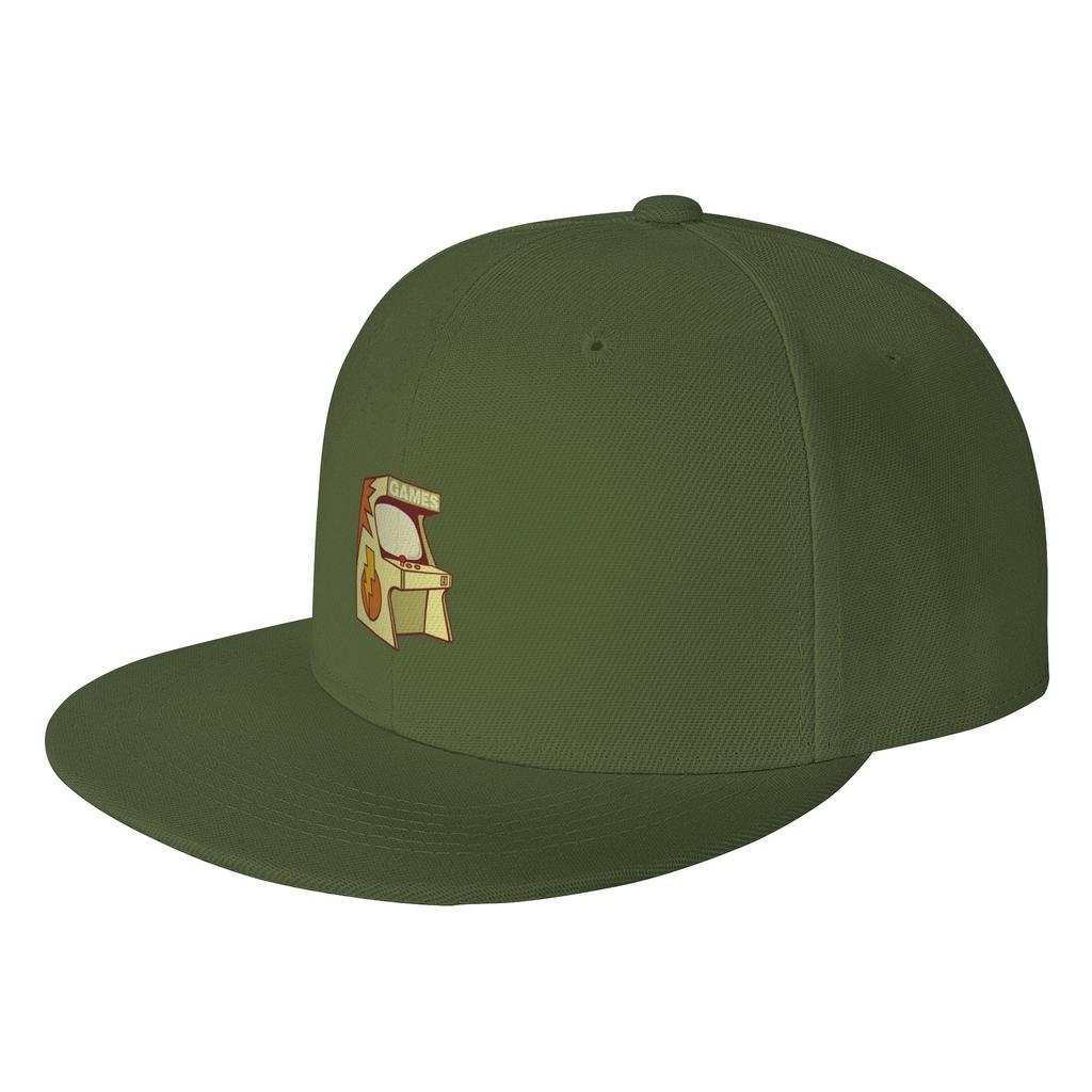Fashion Arcade Machine Pattern Flat Brim Sun Hat Street Skateboarding Golf Cap