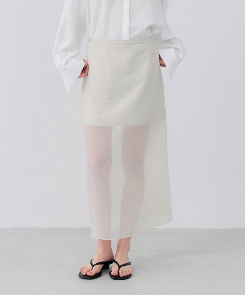 NOTIA Sheer Long Skirt - Cream