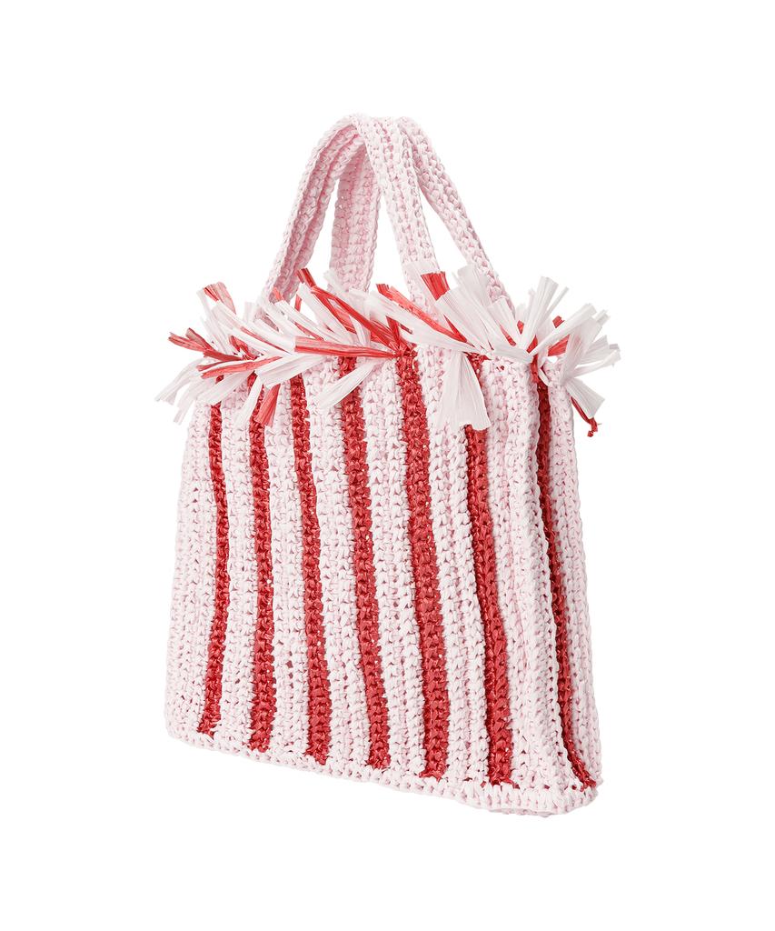 Sunday Fruit Market Beach Stripe Bag Pink