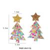 Colorful Christmas Tree Earrings