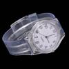 Good Sport Band PVC New Women Transparent Analog Stainless Steel Wrist Watch Watches Quartz