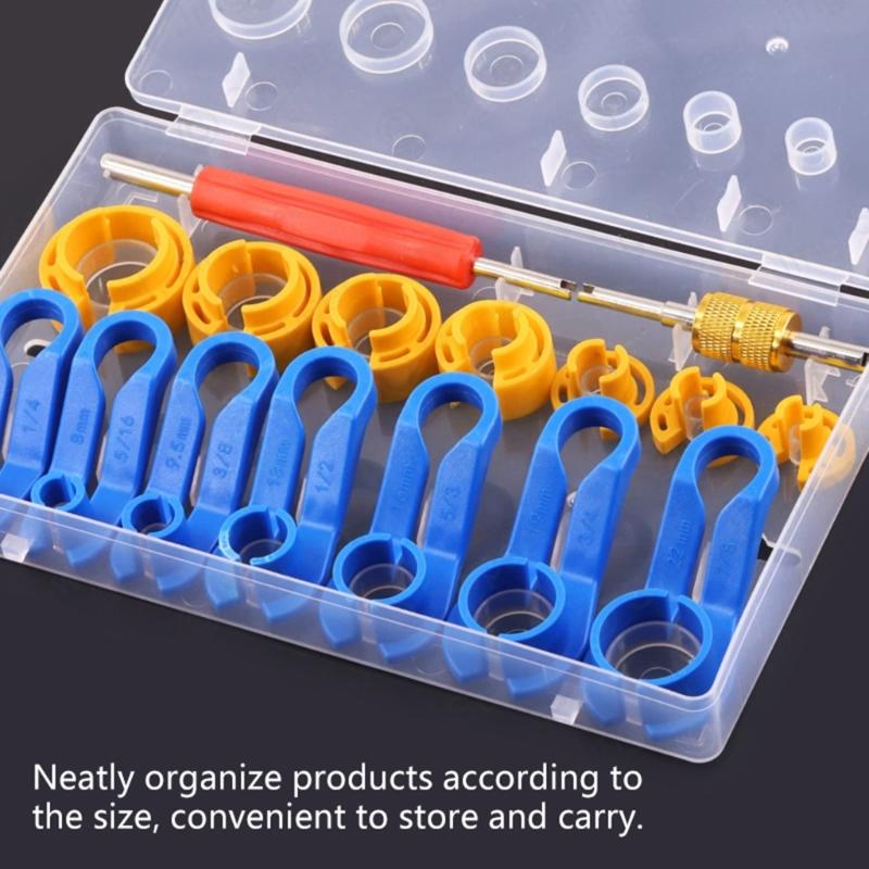 16Pieces Car High Strength Plastic Removal Tool Disassembly Set for Easy Disconnection of Fuels Heater and Cooling Lines