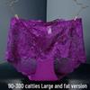 Plus Size High Waist Seamless Lace Tummy Control Underwear (90-300 Lbs)
