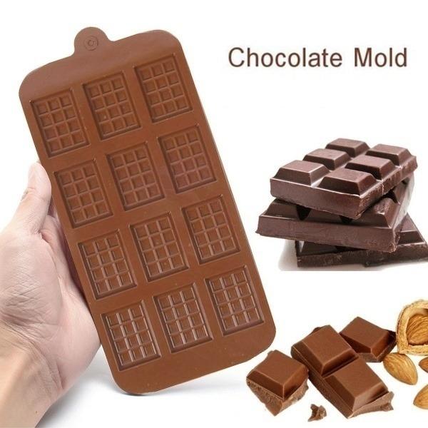 1X Silicone Mini Chocolate Bar Stick Casting Mold Ice Cream Tray Cake Decoration Kitchen Baking Tools