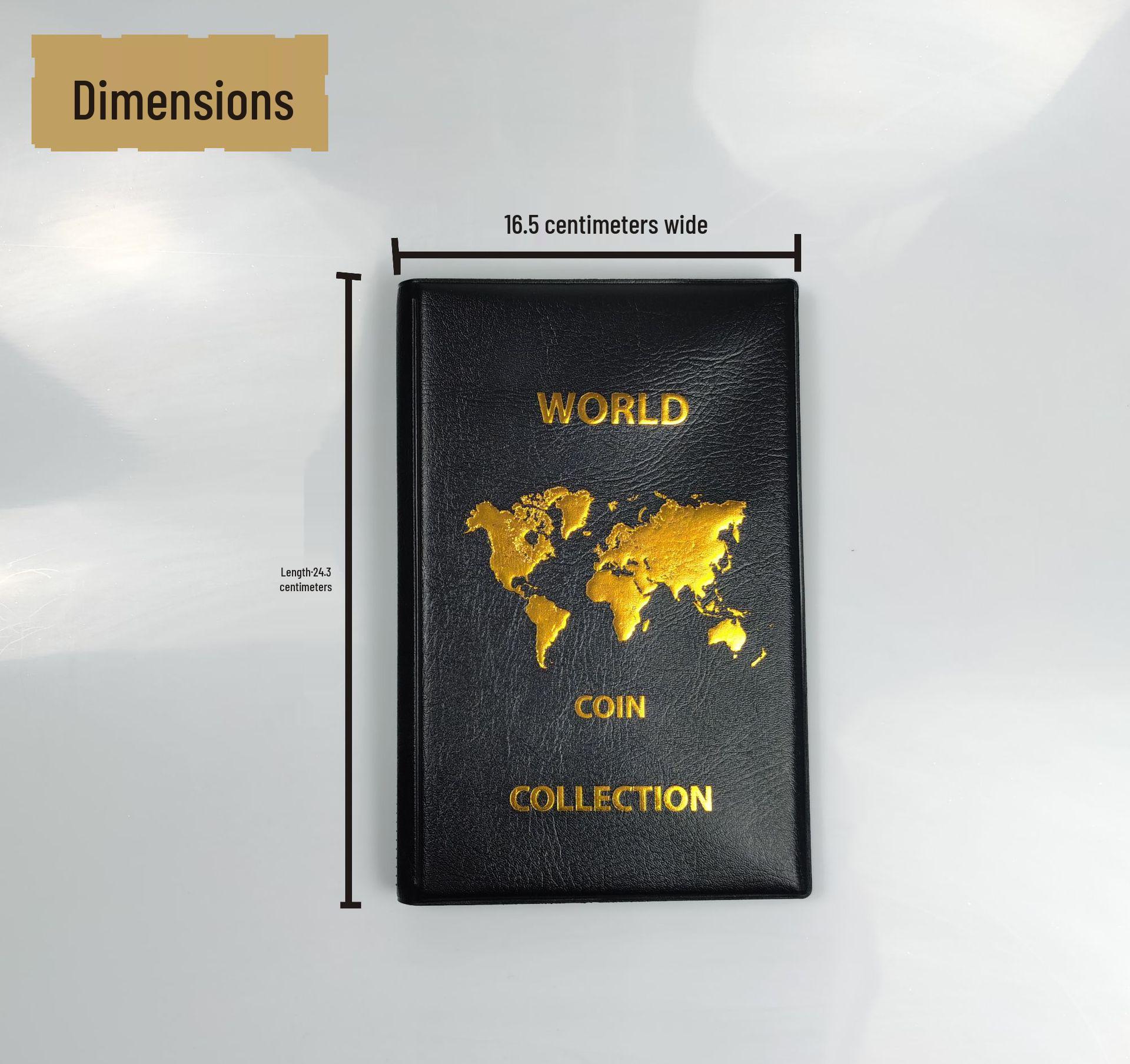 

Zodiac & National Park Coin Collector s Album - 150 Pockets Premium Leather 16.5x24.3 cm чёрный