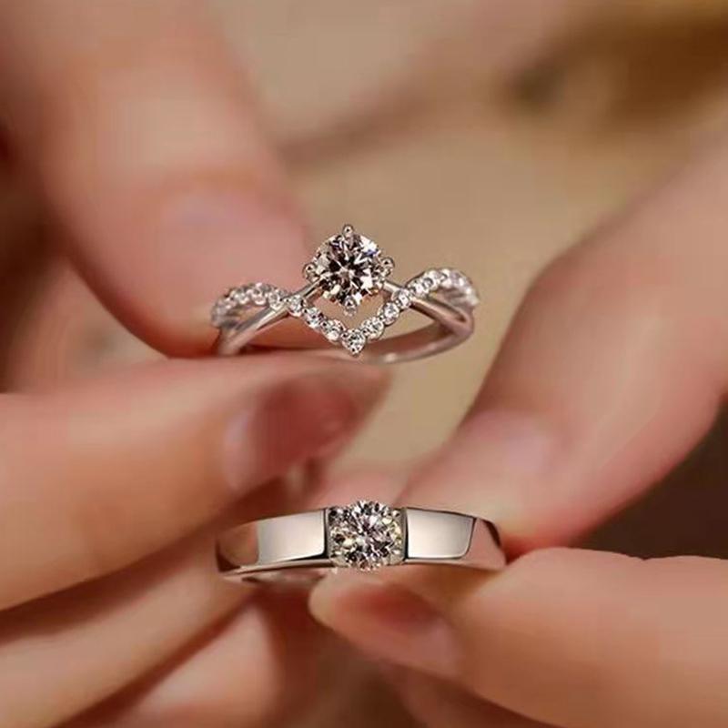 Moissanite Diamond Ring, Imitation Diamond Women'S Light Luxury, Niche High-End Delicate Ring