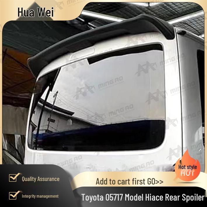 Hiace Rear Spoiler for Toyota 05-17 Models, No-Drill Installation