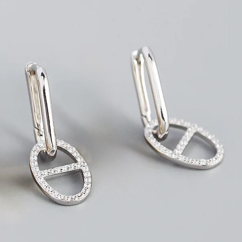 Zircon Geometric Zircon Bracelet Earrings