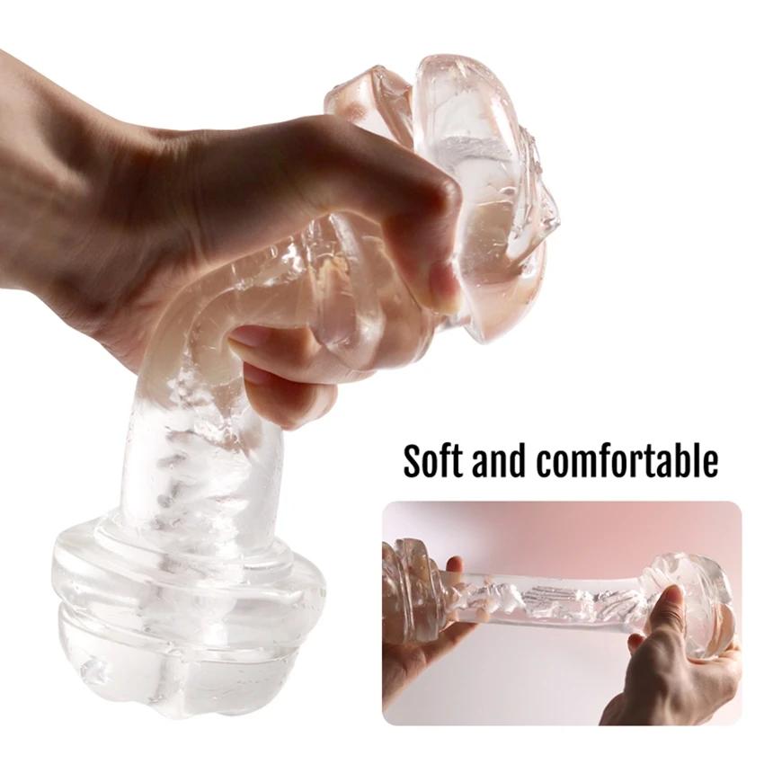 Masturbation Cup BIGBANG Fully Transparent Airplane Cup Red Pill Sucking Male Masturbation Training Masturbator Adult Products