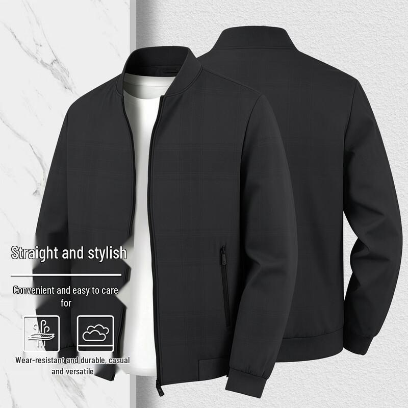 SNOWFLYING Men s Business Casual Baseball Jacket L