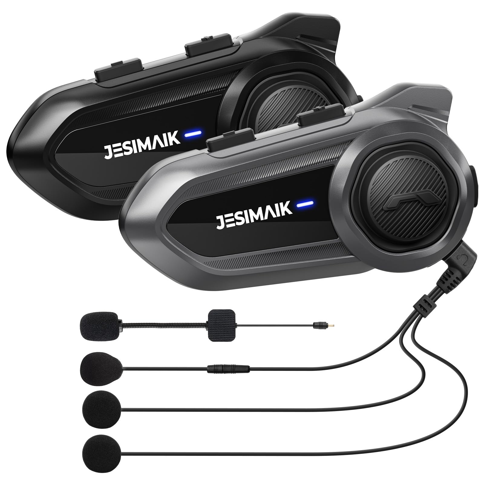 JESIMAIK R18Lite Motorcycle Simultaneous FM Music 4 Music 25 Hours of Continuous 7mm Comfortable HIFI Sound 1500m Communication Qualcomm IP67