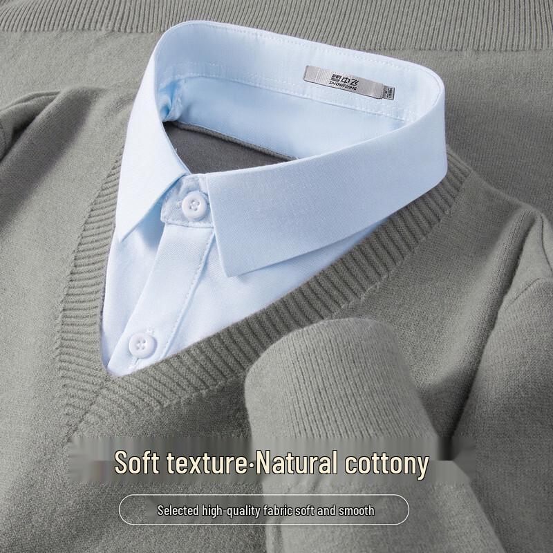 

SNOWFLYING Men s Warm Shirt Collar Long Sleeve Pullover Sweater XL