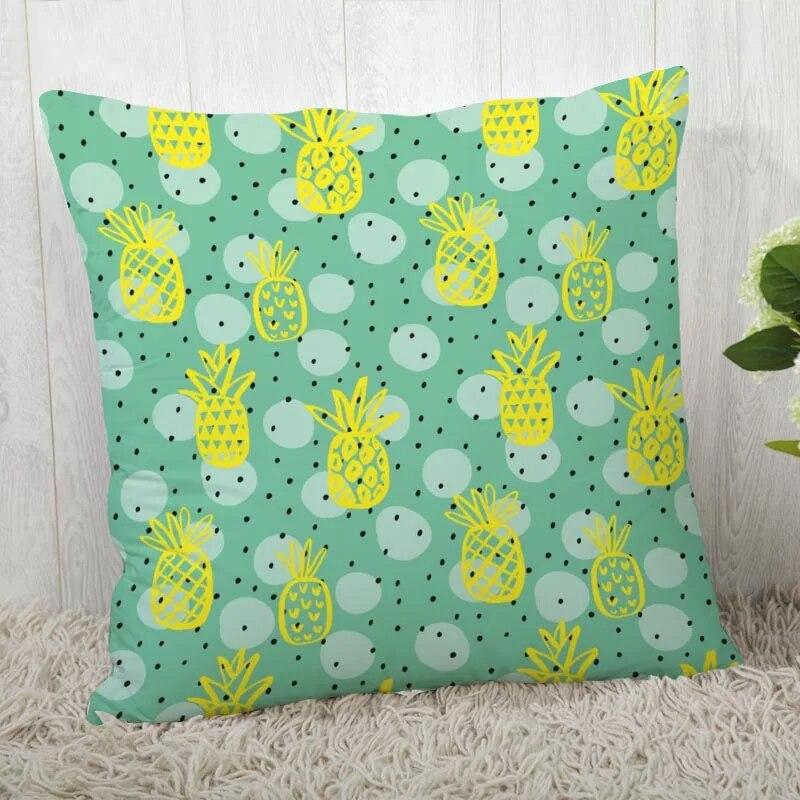 Pillowcase Pineapple Pattern Square  Christmas Zipper
