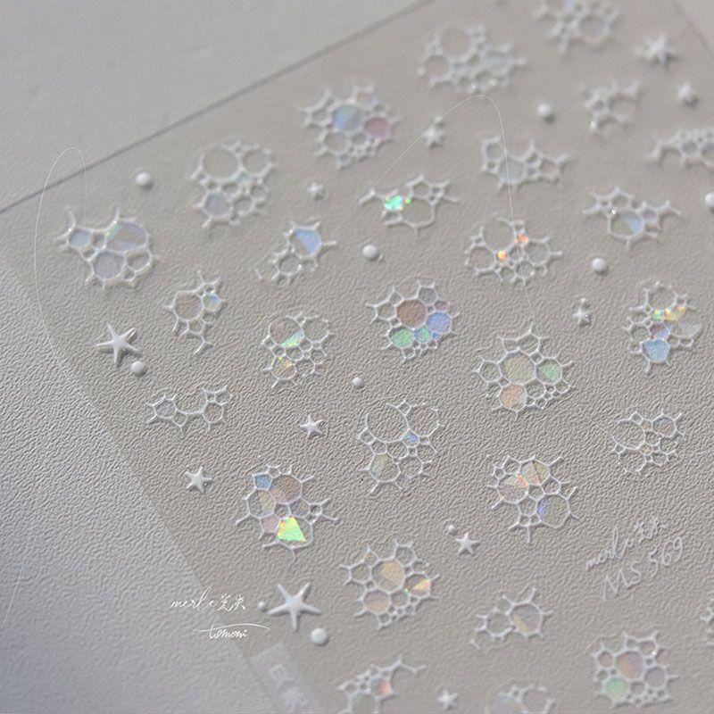 

HAILANG Water Ripple Tomoni Semi-Transparent Nail Sticker Color water ripple 569