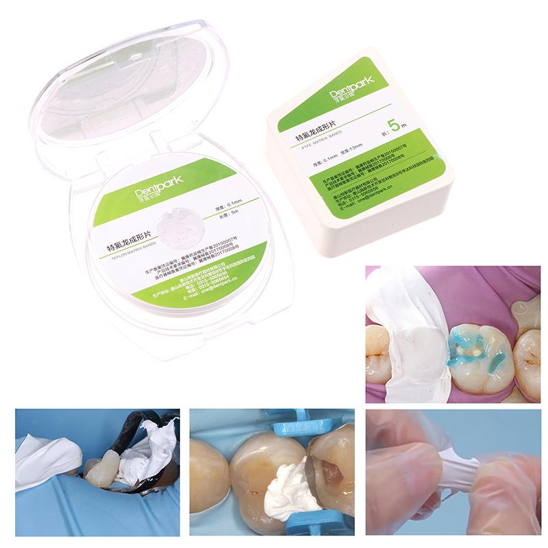 5M Dental Teflon Matrix Bands White Ptfe Raw Material Belt Contoured Matrices Thickness 0.1Mm Dentistry Materials