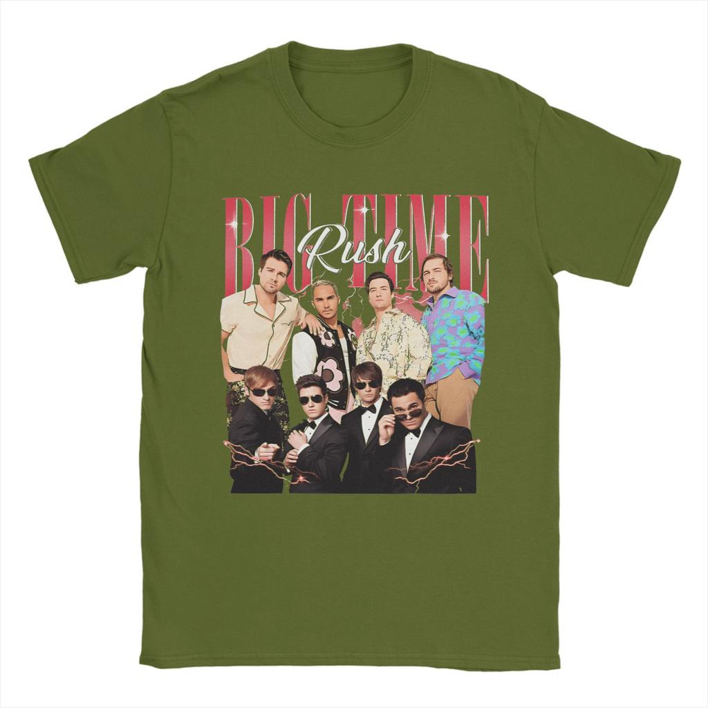Big Time Rush Band T-Shirt Sommer 100 Baumwoll-T-Shirts für Männer Mode Bedrucktes T-Shirt Kurzärmelig Y2K Lustige T-Shirts