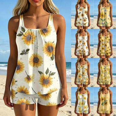 Women's Printed Split Swimsuit Sport Swimsuit Two-Piece Set