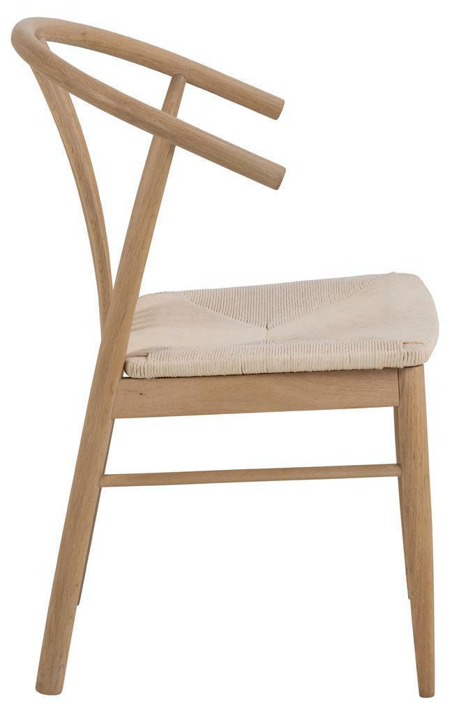 WOODEN CHAIR York bleached oak STRING SEAT jute
