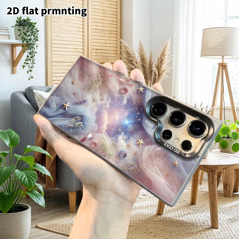 Phone Case: 2D Flat Samsung Galaxy A34 A35 M05 M06 S20 S22 S21 FE Plus 5G Protective Case, Couple Style, Flowing Cloud Bun, Christmas and Halloween Gi