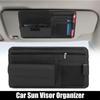 Car Sunshade Glasses Storage Box Organizer Pouch Document Ticket Holder Multi-purpose Zipper Card