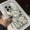 Carcasă Telefon cu Model Cinci Flori de Lotus Aurii pentru IPhone 11 13 14 15 16 Pro Max 7 8 14 15 Plus X XS Max XR 16e Textură Pene Capac Dur