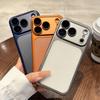 Luxury Matte Transparent Phone Case For iPhone 14 15 16 Pro Max 17Air Plus Shockproof Bumper Cases Cover