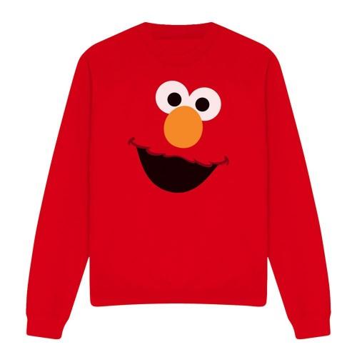 Sesame Street Unisex Adult Elmo Face Sweatshirt