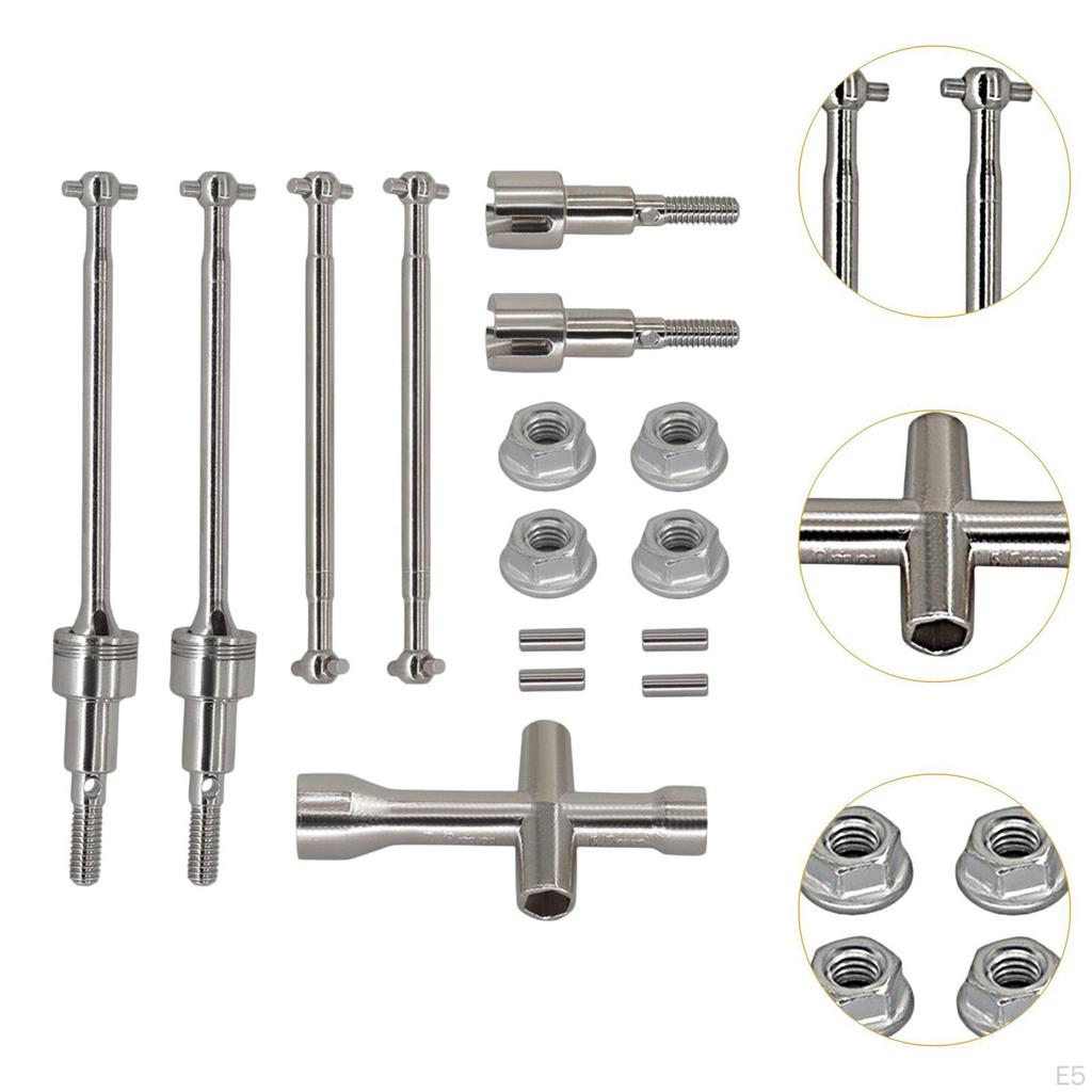 1/16 RC Auto Antriebswelle Antriebswellen, Metall mit Schraubenschlüssel und Schrauben Ersatzteile Zubehör Ersatz