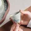 Hand-painted landscape hats teacups kung fu tea set grass ash ceramic underglaze color drinking tea tasting tea single cups