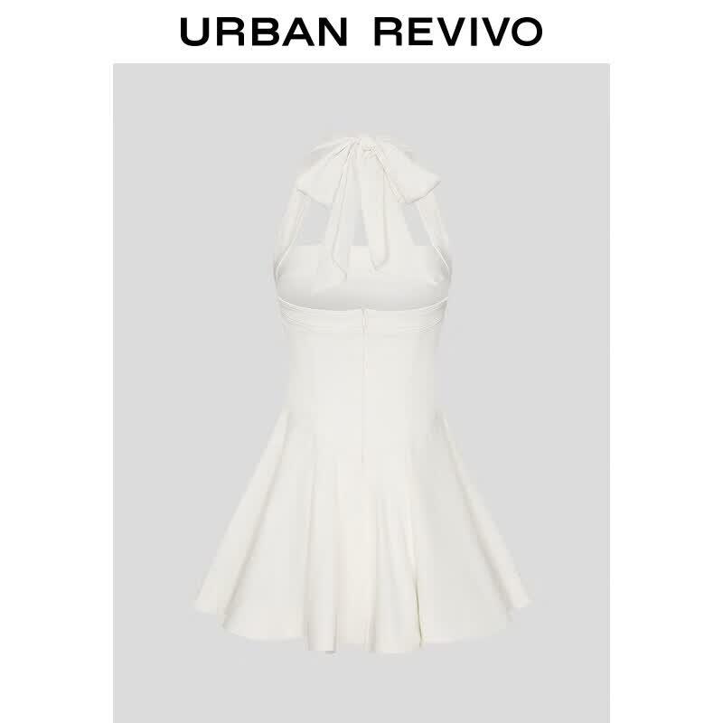 Women s Summer Halter Tie A-Line Mini Dress S
