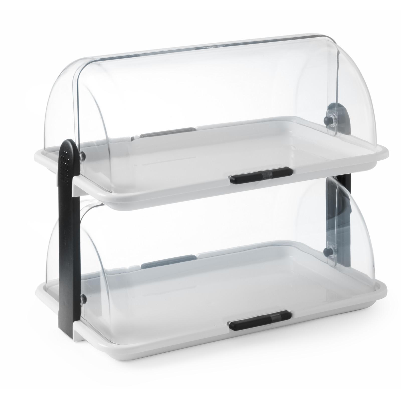 Super Merchant Hendi 871713 Dubbel RollTop Voedselvitrine Met Deksel