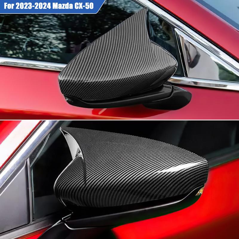 Carbon Fiber Glossy Black Car Upgrade Mirror Cover For Mazda CX-50 CX50 -2024 Car Rearview Accessories