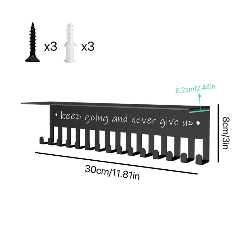 Medaillen-Ausstellungsregal Metall Medaillenaufhänger Halter Wandmontiert Große Kapazität Auszeichnungshalter Für Rennen Fußball Basketball Sport Karate