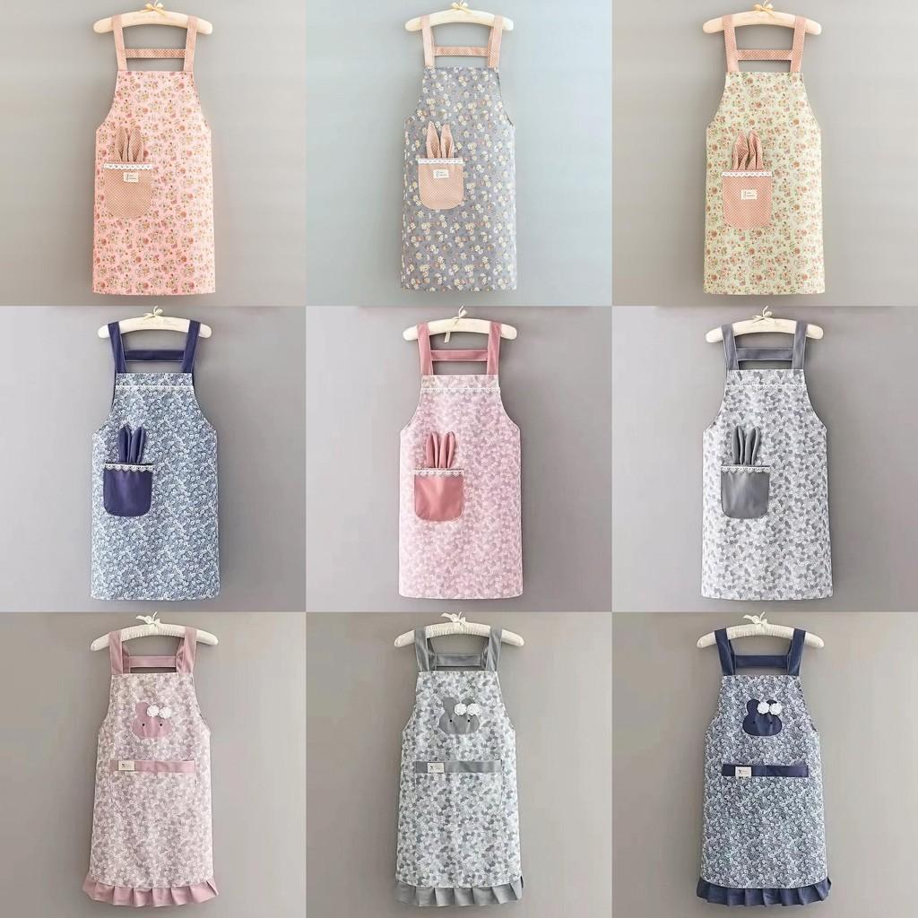 Floral Print Apron With Adjustable Straps For Kitchen And Home Decor